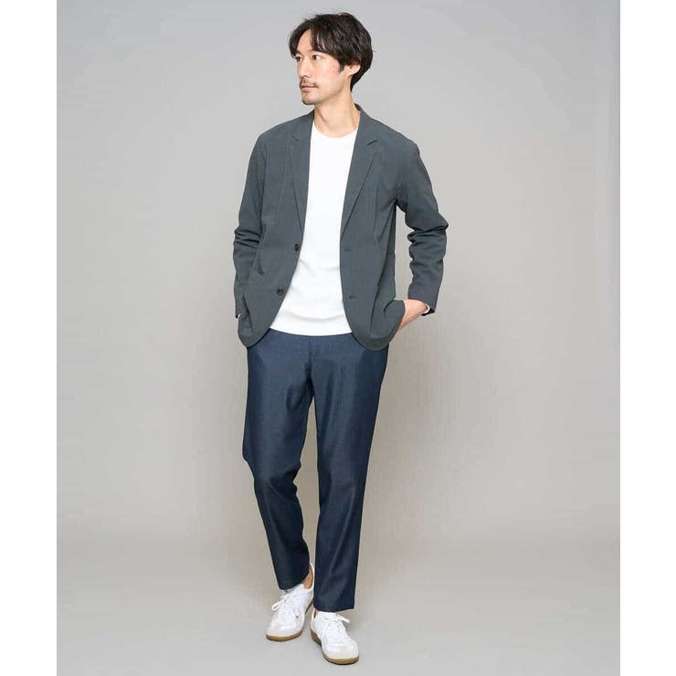 【イージーケア/接触冷感】デニムライクストレッチセミルーズパンツ | a.v.v【MEN】 | 詳細画像9 