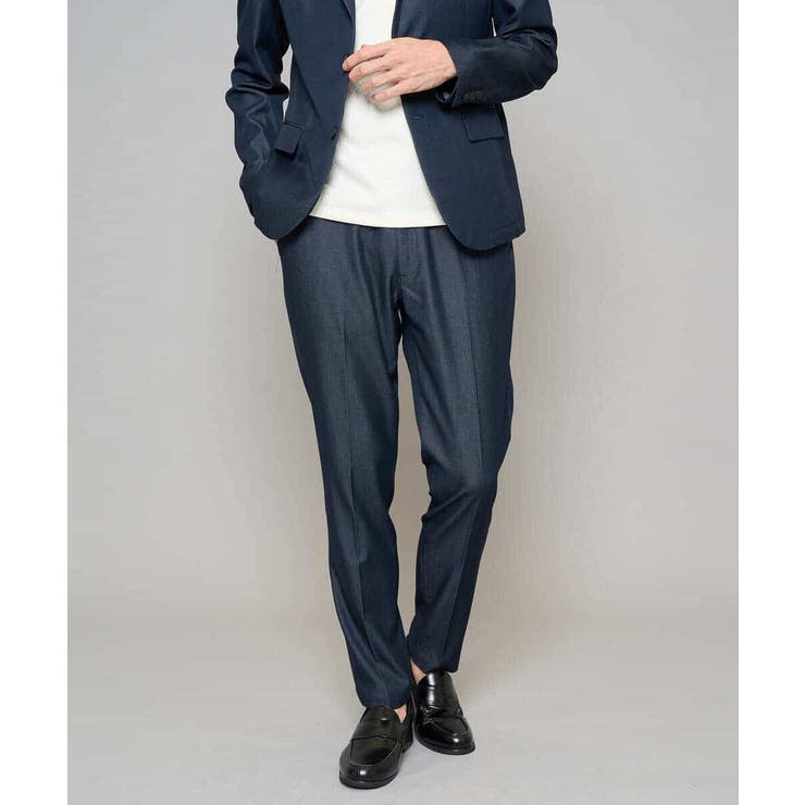 【イージーケア/接触冷感】デニムライクストレッチスマートスラックス | a.v.v【MEN】 | 詳細画像1 