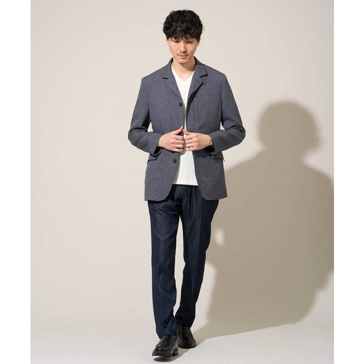 【イージーケア/接触冷感】デニムライクストレッチスマートスラックス | a.v.v【MEN】 | 詳細画像34 