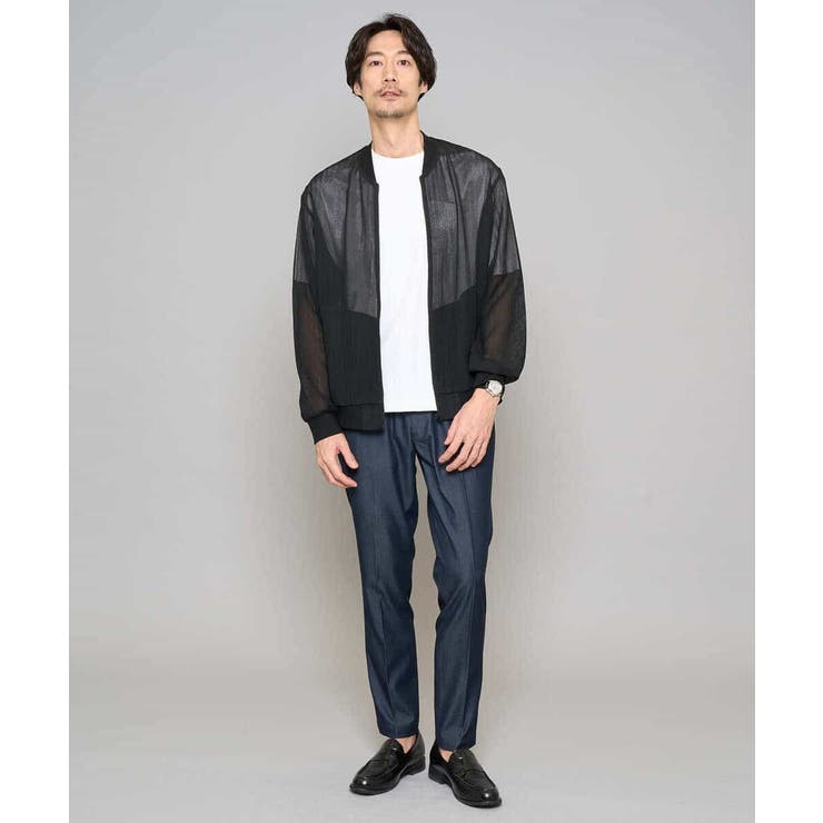 【イージーケア/接触冷感】デニムライクストレッチスマートスラックス | a.v.v【MEN】 | 詳細画像4 