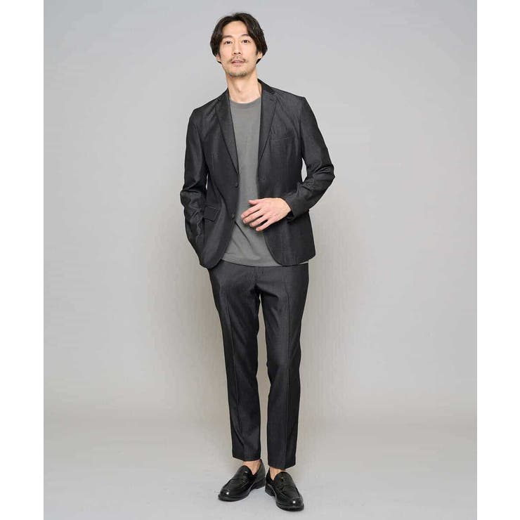 【イージーケア/接触冷感】デニムライクストレッチアンクルスマートスラックス | a.v.v【MEN】 | 詳細画像34 