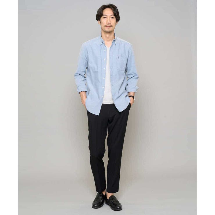 【イージーケア/接触冷感】デニムライクストレッチアンクルスマートスラックス | a.v.v【MEN】 | 詳細画像48 