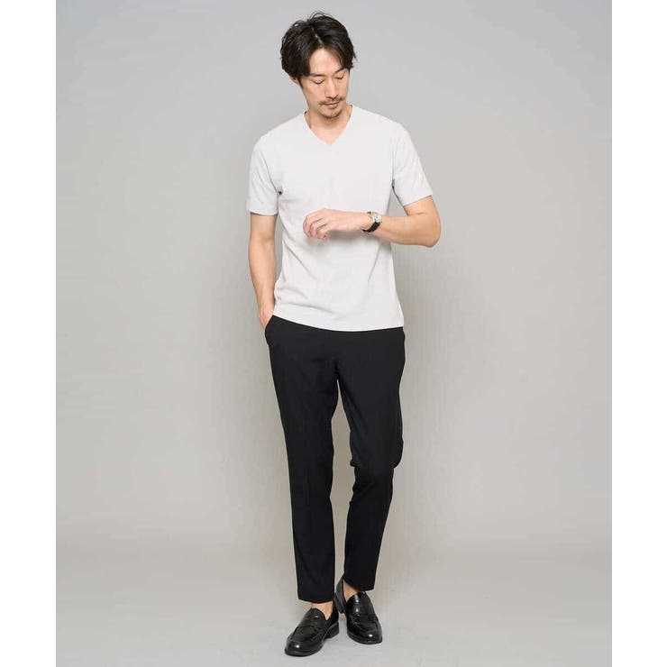 【イージーケア/接触冷感】デニムライクストレッチアンクルスマートスラックス | a.v.v【MEN】 | 詳細画像51 