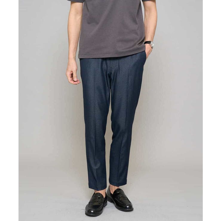 【イージーケア/接触冷感】デニムライクストレッチアンクルスマートスラックス | a.v.v【MEN】 | 詳細画像58 