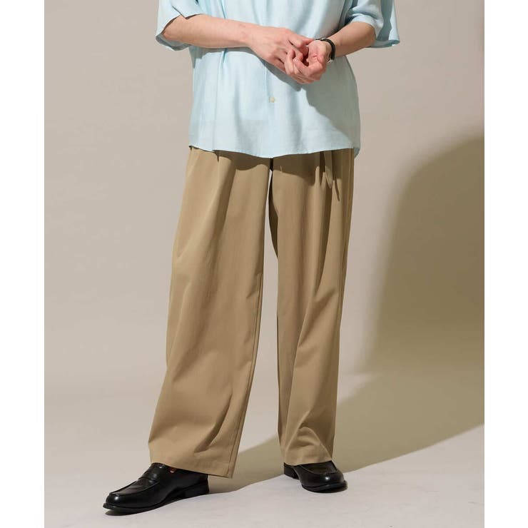 大人の控えめワイドパンツ【接触冷感 ストレッチ】ベルトツキワイドテーパードチノパ… | a.v.v【MEN】 | 詳細画像15 