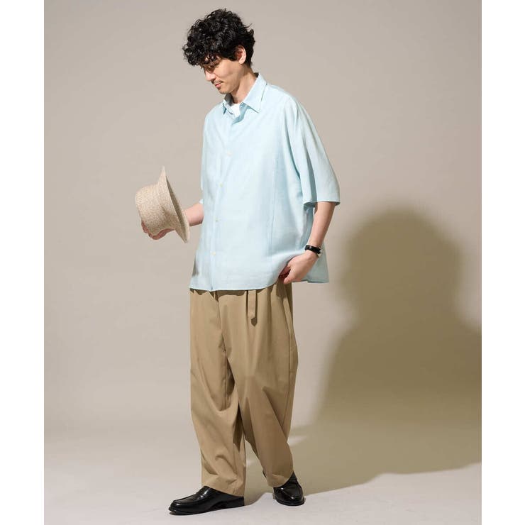 大人の控えめワイドパンツ【接触冷感 ストレッチ】ベルトツキワイドテーパードチノパ… | a.v.v【MEN】 | 詳細画像6 