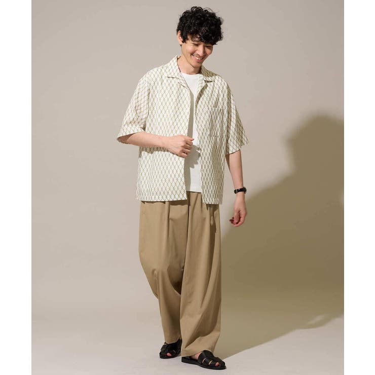 大人の控えめワイドパンツ【接触冷感 ストレッチ】ベルトツキワイドテーパードチノパ… | a.v.v【MEN】 | 詳細画像8 