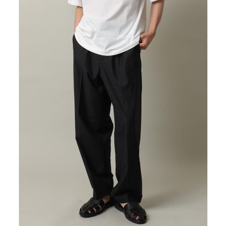 ブラック | 【接触冷感】スティックワイドパンツ | a.v.v【MEN】