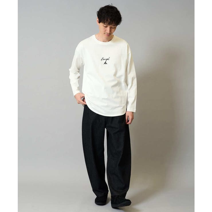 【洗濯機で洗える】デニムバレルレッグイージーパンツ | a.v.v【MEN】 | 詳細画像11 