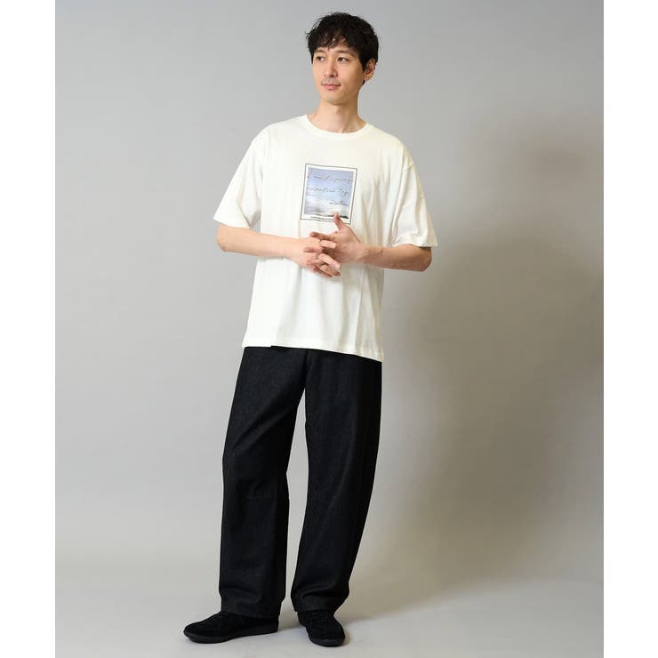 【洗濯機で洗える】デニムバレルレッグイージーパンツ | a.v.v【MEN】 | 詳細画像13 