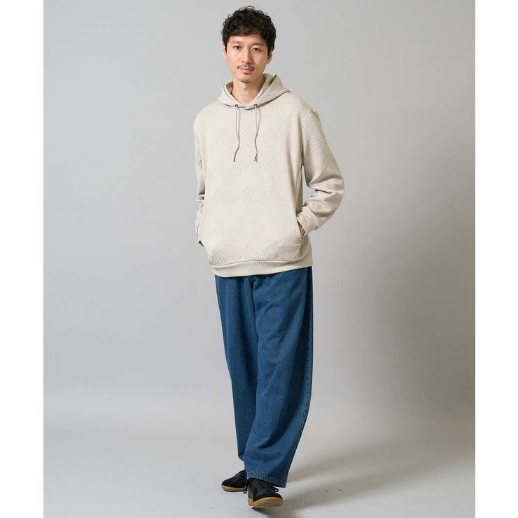 【洗濯機で洗える】デニムバレルレッグイージーパンツ | a.v.v【MEN】 | 詳細画像15 