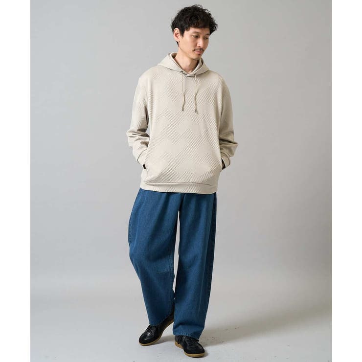 【洗濯機で洗える】デニムバレルレッグイージーパンツ | a.v.v【MEN】 | 詳細画像16 