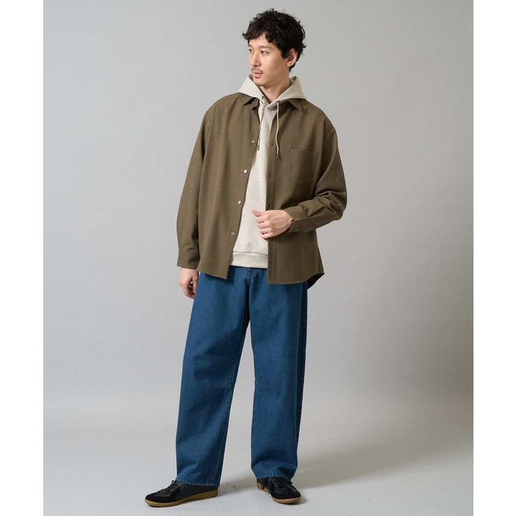 【洗濯機で洗える】デニムバレルレッグイージーパンツ | a.v.v【MEN】 | 詳細画像17 