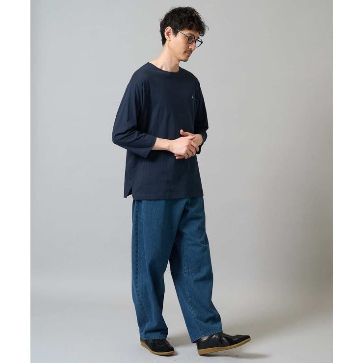 【洗濯機で洗える】デニムバレルレッグイージーパンツ | a.v.v【MEN】 | 詳細画像18 