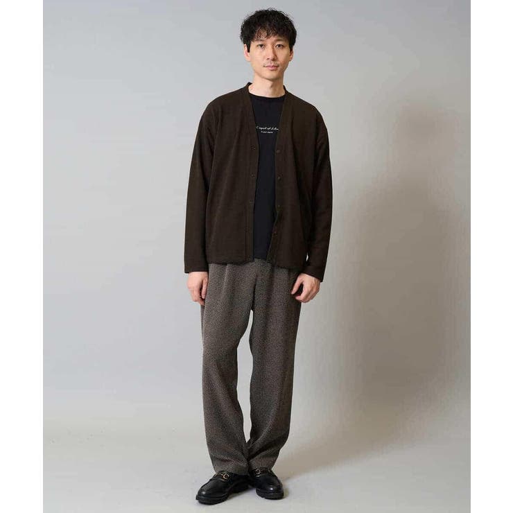 【イージーケア シワになりにくい】ツイードストレッチワンタックワイドイージースラ… | a.v.v【MEN】 | 詳細画像16 