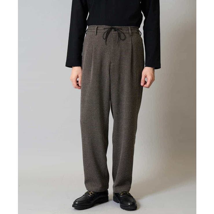 【イージーケア シワになりにくい】ツイードストレッチワンタックワイドイージースラ… | a.v.v【MEN】 | 詳細画像21 