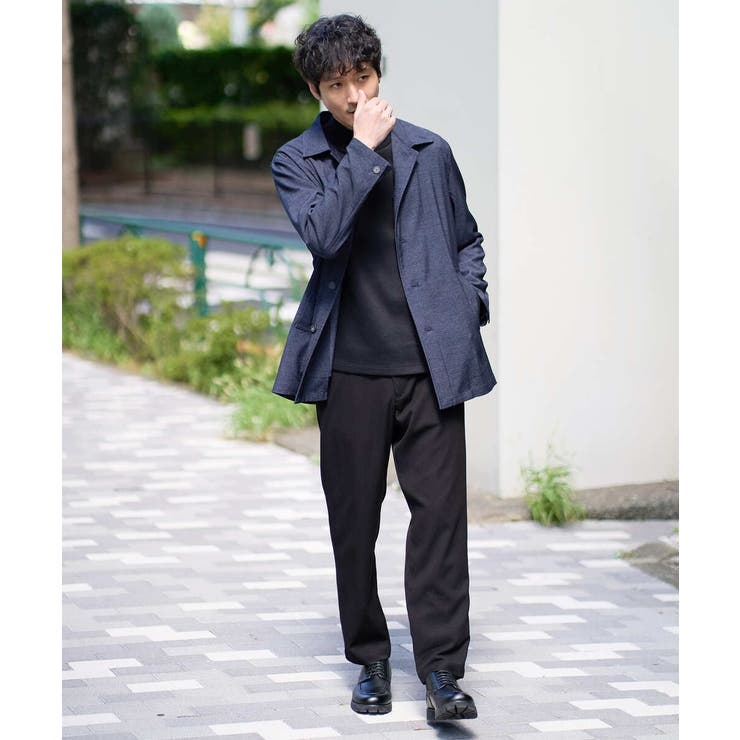 【イージーケア 洗濯機で洗える ストレッチ】デニムライクストレッチセミルーズパン… | a.v.v【MEN】 | 詳細画像3 