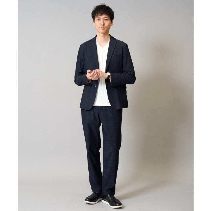 【イージーケア 洗濯機で洗える ストレッチ】デニムライクストレッチセミルーズパン… | a.v.v【MEN】 | 詳細画像6 