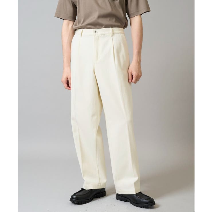 【イージーケア 毛玉になりにくい】ワンタックワイドデニムスラックス【ストレッチ … | a.v.v【MEN】 | 詳細画像10 