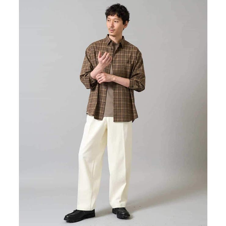 【イージーケア 毛玉になりにくい】ワンタックワイドデニムスラックス【ストレッチ … | a.v.v【MEN】 | 詳細画像3 