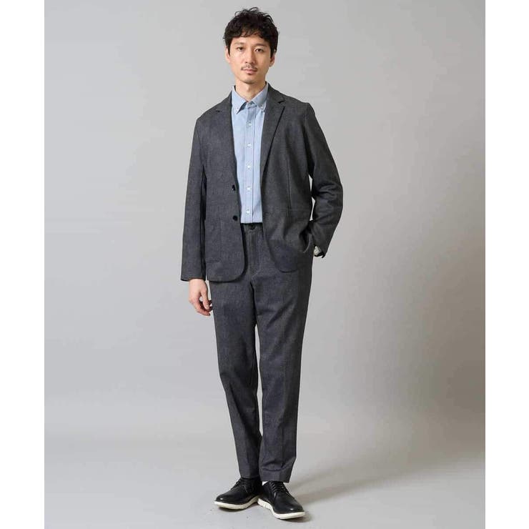 【イージーケア ストレッチ】メランジポンチスマートスラックス【洗濯機で洗える】通… | a.v.v【MEN】 | 詳細画像12 