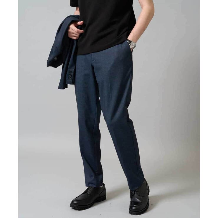 【イージーケア ストレッチ】メランジポンチスマートスラックス【洗濯機で洗える】通… | a.v.v【MEN】 | 詳細画像16 