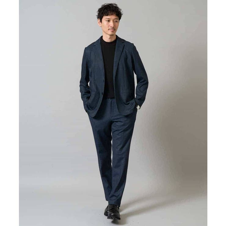 【イージーケア ストレッチ】メランジポンチスマートスラックス【洗濯機で洗える】通… | a.v.v【MEN】 | 詳細画像2 