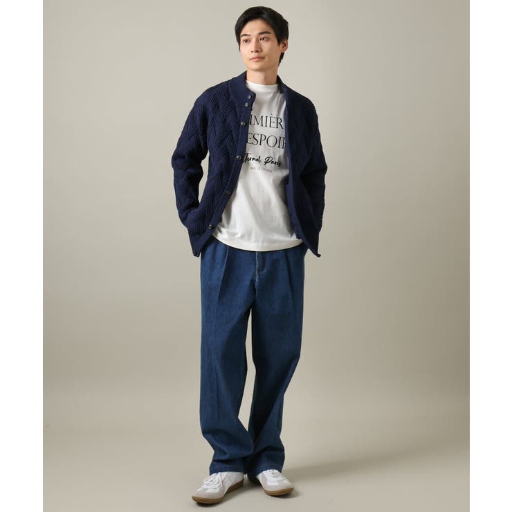 美シルエット】デニムワンタックワイドパンツ 15.8OZ[品番 美シルエット】デニムワンタックワイドパンツ 15.8OZ[品番