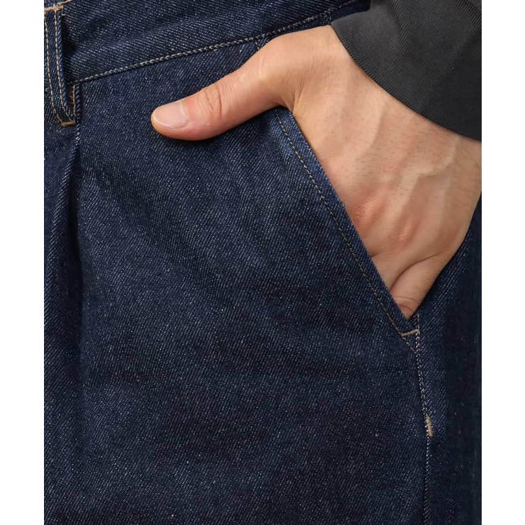 美シルエット】デニムワンタックワイドパンツ 15.8OZ[品番 美シルエット】デニムワンタックワイドパンツ 15.8OZ[品番