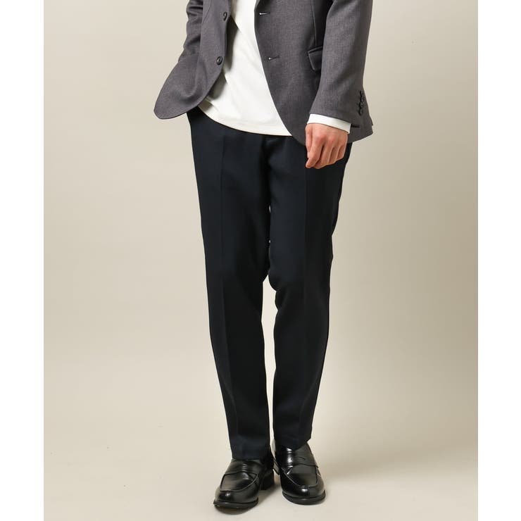 ネイビー | 【洗濯機で洗える 通勤 セレモニー】ウーステッドストレッチイージースラックス(セ… | a.v.v【MEN】