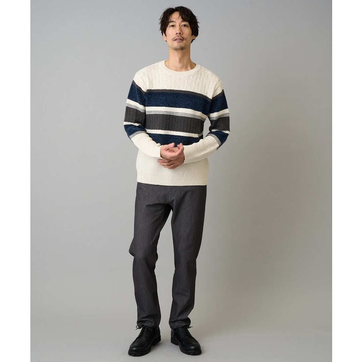 【イージーケア/洗濯機で洗える】ピケストレッチ5ポケットパンツ | a.v.v【MEN】 | 詳細画像21 