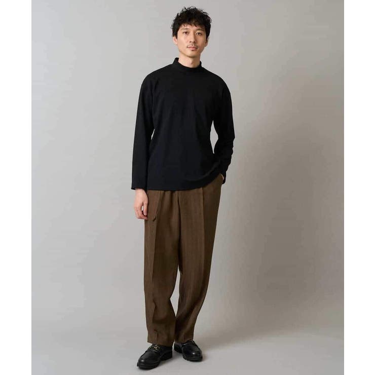 【イージーケア 毛玉になりにくい】ヘリンボーンベルト付イージーワイドスラックス【… | a.v.v【MEN】 | 詳細画像13 