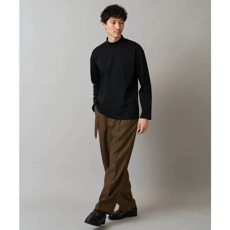 【イージーケア 毛玉になりにくい】ヘリンボーンベルト付イージーワイドスラックス【… | a.v.v【MEN】 | 詳細画像15 