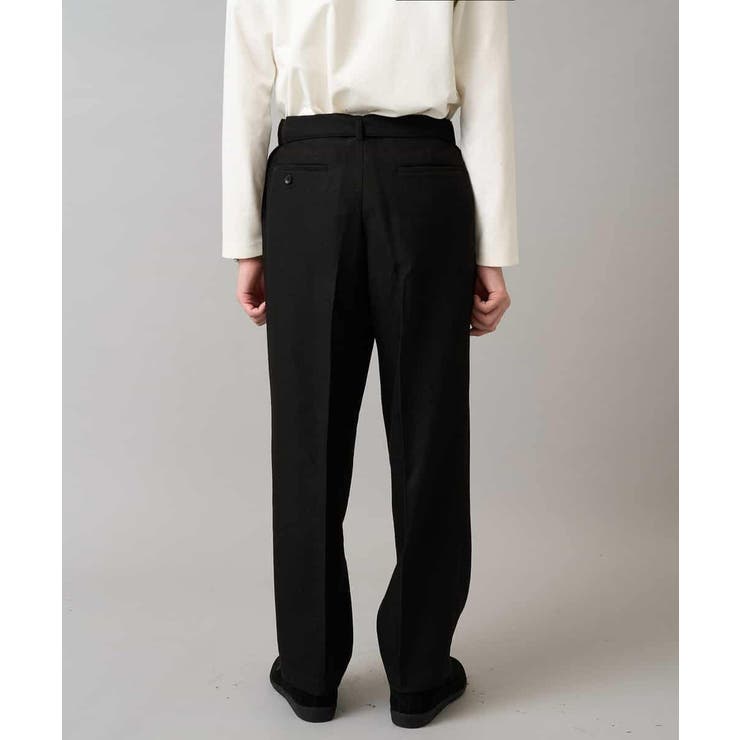 【イージーケア 毛玉になりにくい】ヘリンボーンベルト付イージーワイドスラックス【… | a.v.v【MEN】 | 詳細画像31 