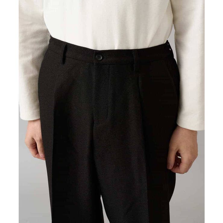 【イージーケア 毛玉になりにくい】ヘリンボーンベルト付イージーワイドスラックス【… | a.v.v【MEN】 | 詳細画像32 