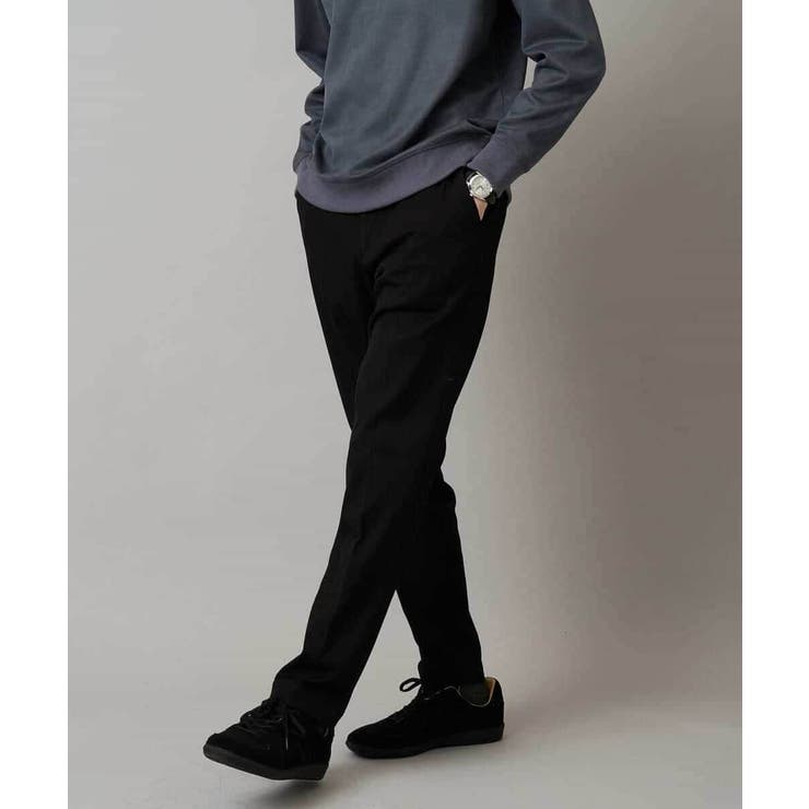 ブラック | デニムライクストレッチ裏起毛スラックス【イージーケア 洗濯機で洗える】〈ON O… | a.v.v【MEN】