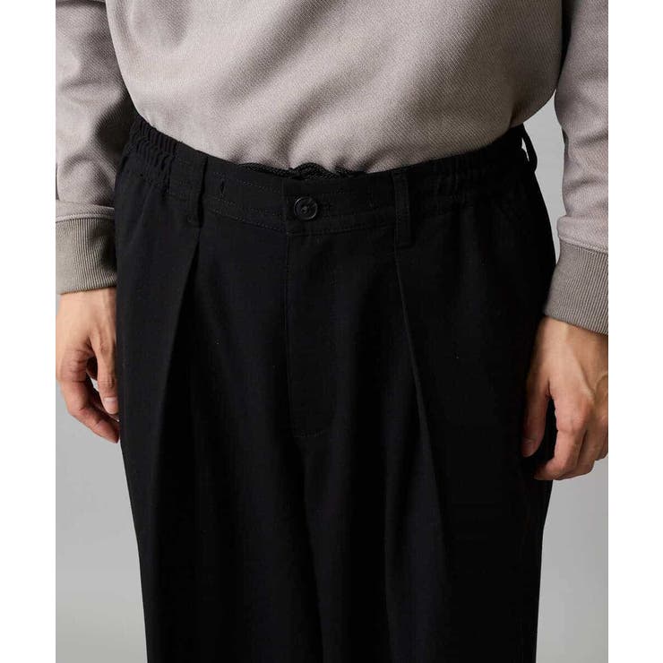 【毛玉になりにくい ストレッチ】ツイルストレッチ切替オーバーパンツ【洗濯機で洗え… | a.v.v【MEN】 | 詳細画像25 