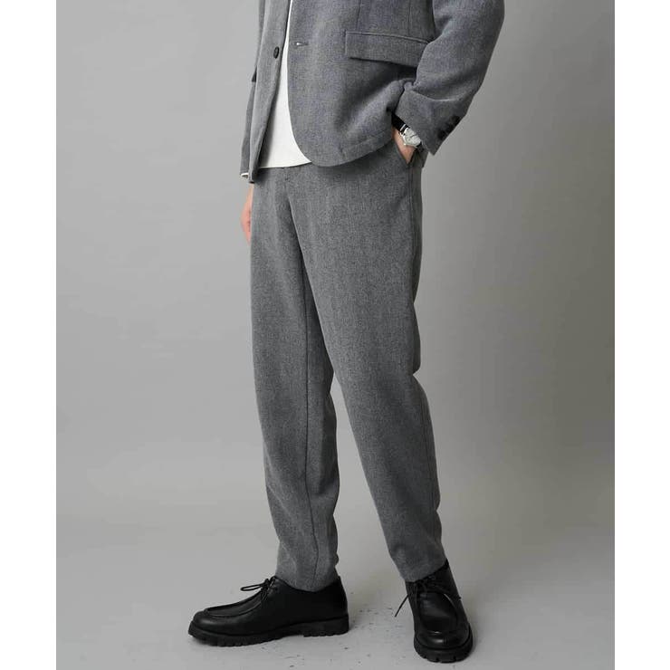 グレー | LANATECヘリンボーンセミルーズパンツ | a.v.v【MEN】