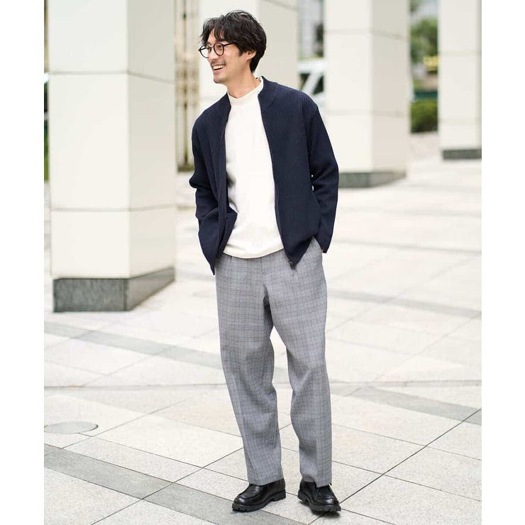 LANATECチェックワンタックワイドイージースラックス | a.v.v【MEN】 | 詳細画像17 