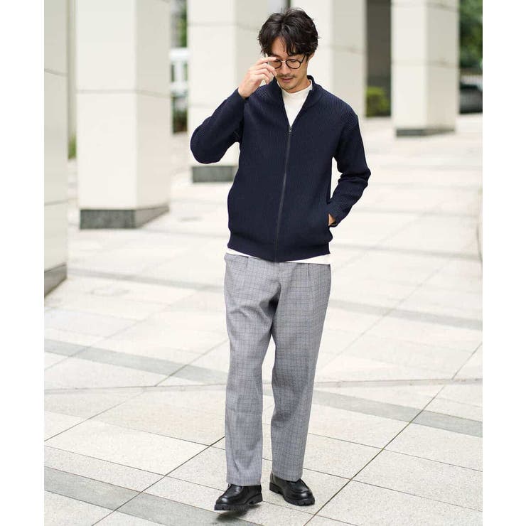 LANATECチェックワンタックワイドイージースラックス | a.v.v【MEN】 | 詳細画像18 