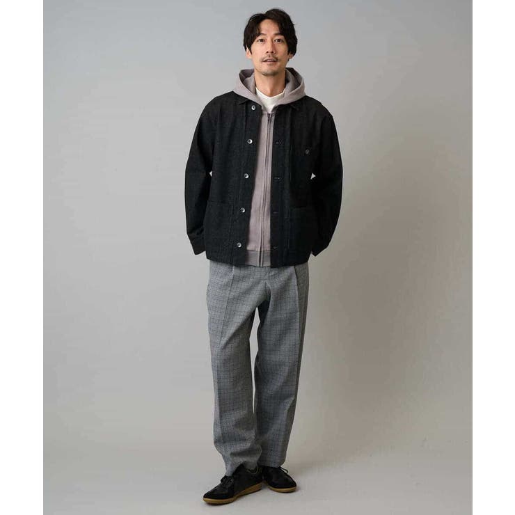 LANATECチェックワンタックワイドイージースラックス | a.v.v【MEN】 | 詳細画像19 