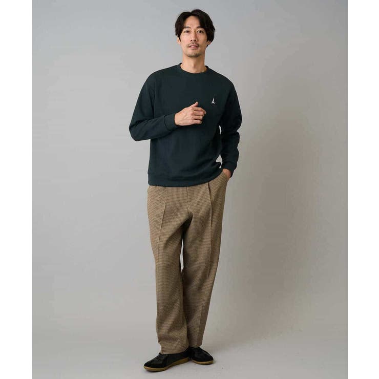 LANATECチェックワンタックワイドイージースラックス | a.v.v【MEN】 | 詳細画像2 