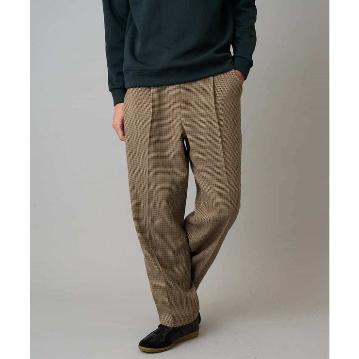 LANATECチェックワンタックワイドイージースラックス | a.v.v【MEN】 | 詳細画像22 