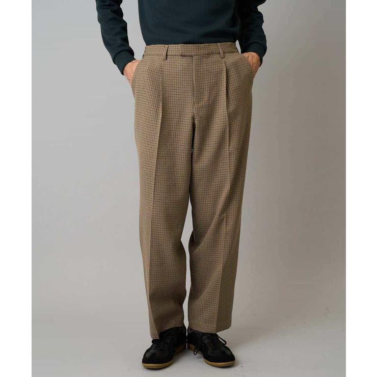 LANATECチェックワンタックワイドイージースラックス | a.v.v【MEN】 | 詳細画像25 