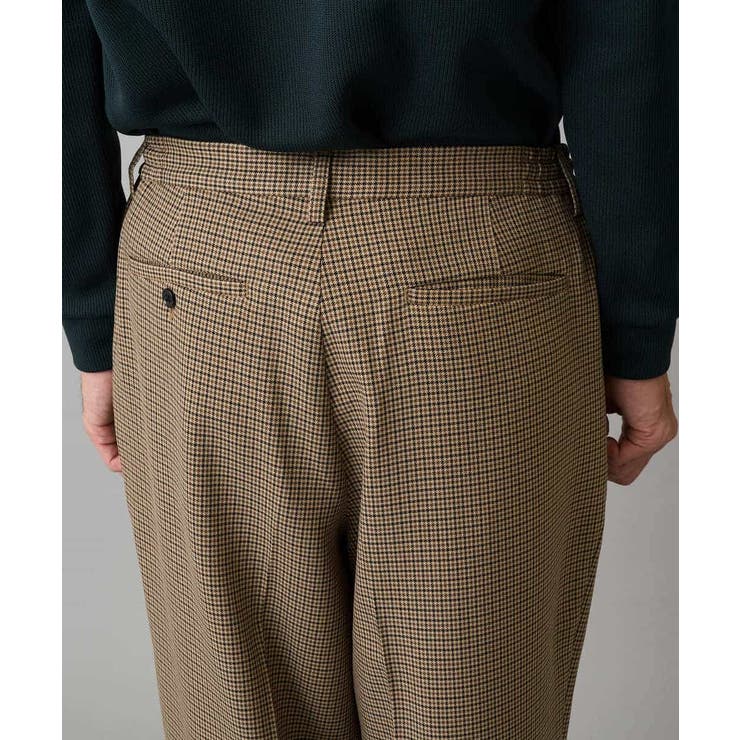 LANATECチェックワンタックワイドイージースラックス | a.v.v【MEN】 | 詳細画像30 