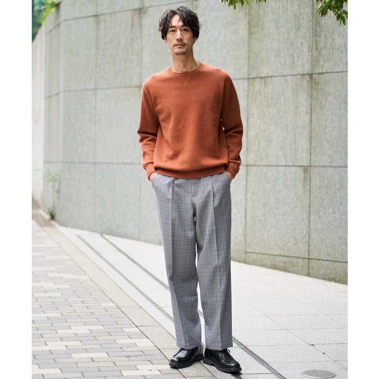 LANATECチェックワンタックワイドイージースラックス | a.v.v【MEN】 | 詳細画像8 