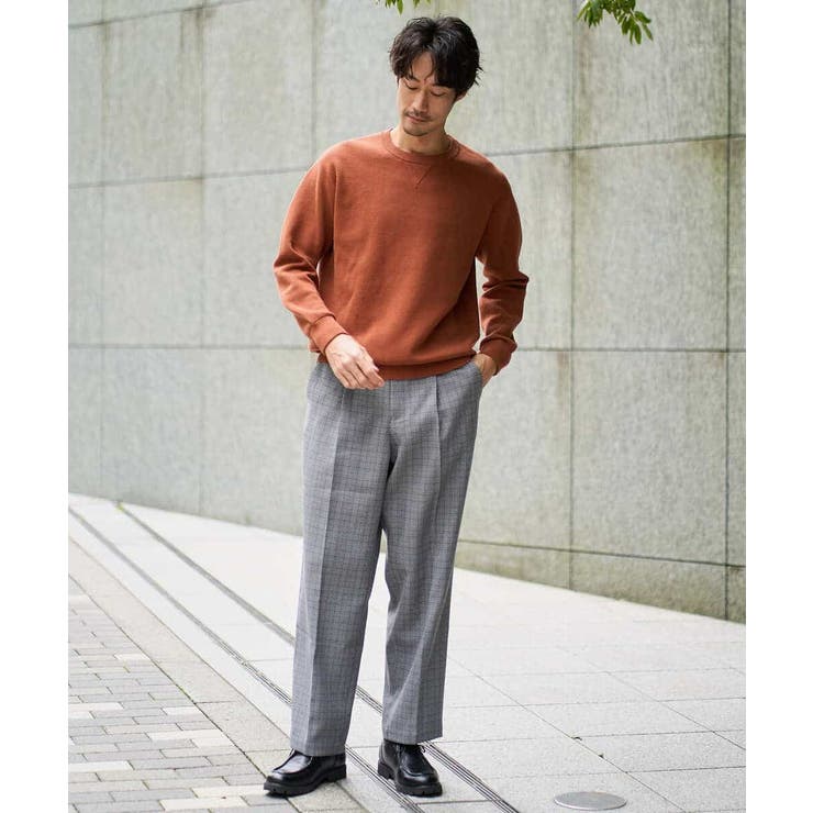 LANATECチェックワンタックワイドイージースラックス | a.v.v【MEN】 | 詳細画像9 