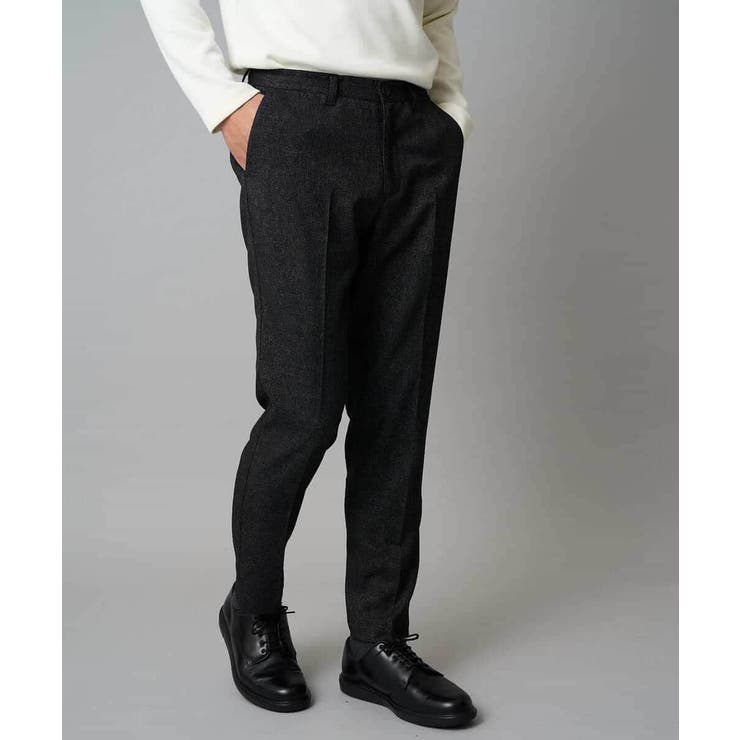 ダークグレー | メランジシャンブレースマートスラックス | a.v.v【MEN】