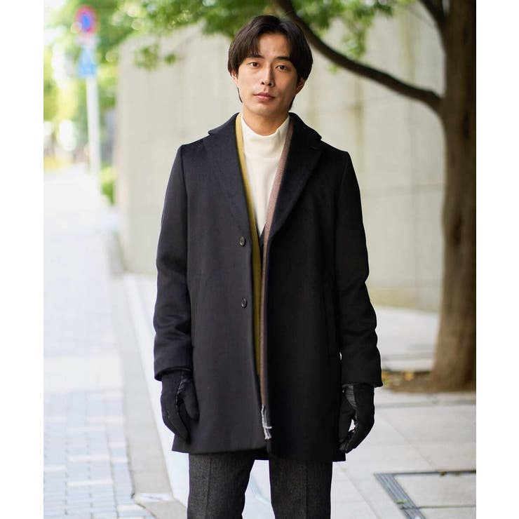 ブラック | ウールライトビーバーチェスターコート | a.v.v【MEN】