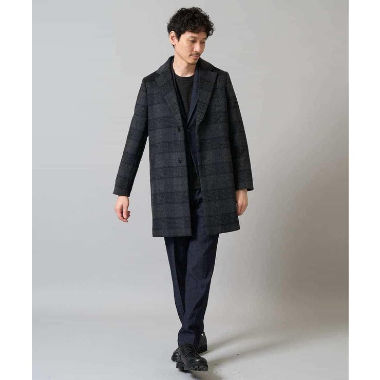 ウールライトビーバーチェックチェスターコート | a.v.v【MEN】 | 詳細画像10 
